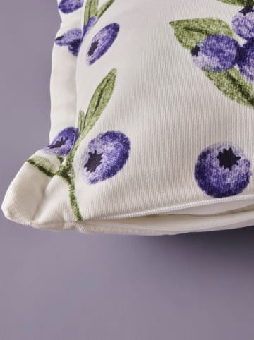 BELLA MAISON Kissenhülle "Blueberry" in Blau/ Grün - (L)45 x (B)45 cm