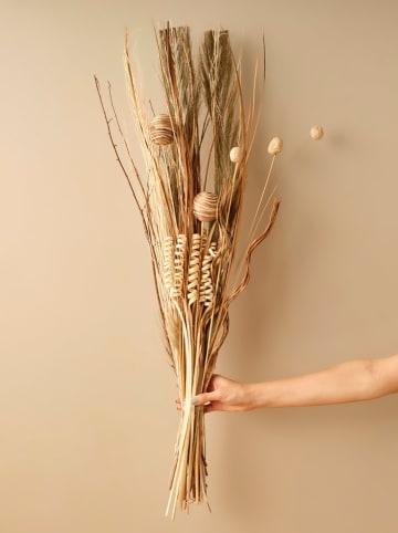 BELLA MAISON Bukiet suszonych kwiatów "Curly Dal" w kolorze beżowym - wys. 100 cm