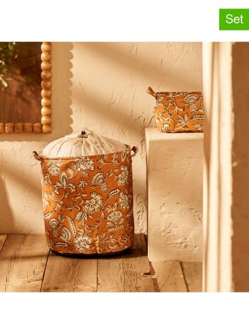 BELLA MAISON 2-delige set: opbergmanden "Indian" oranje