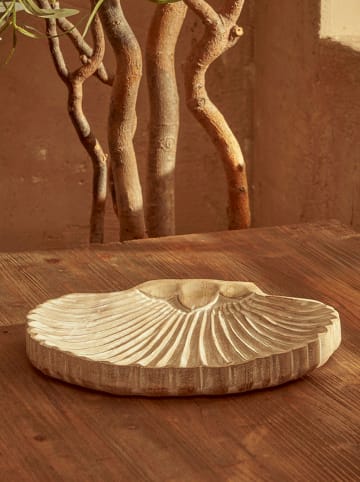 BELLA MAISON Dekoschale "Oyster" in Beige - (B)30 x (H)20 cm