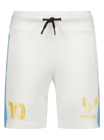 Messi Short wit/lichtblauw/goudkleurig