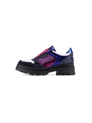 Anna Morellini Leder-Schnürschuhe "Pierista" in Schwarz/ Lila