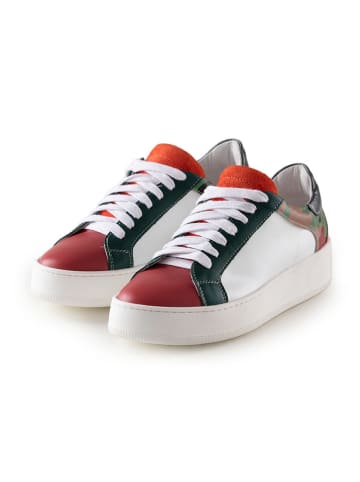 Anna Morellini Skórzane sneakersy "Alenrisa" w kolorze biało-czerwonym