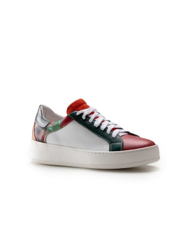Anna Morellini Skórzane sneakersy "Alenrisa" w kolorze biało-czerwonym