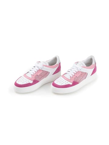 Anna Morellini Leder-Sneakers "Melamatia" in Weiß/ Rosa