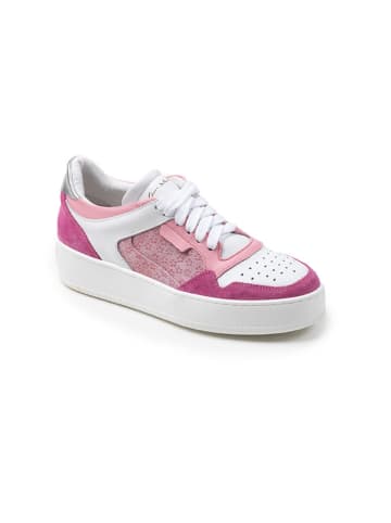 Anna Morellini Leder-Sneakers "Melamatia" in Weiß/ Rosa