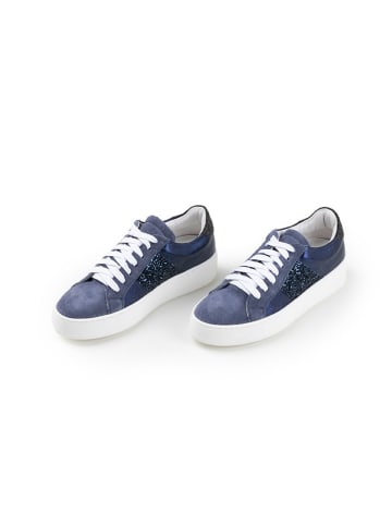 Anna Morellini Leder-Sneakers "Matera" in Dunkelblau