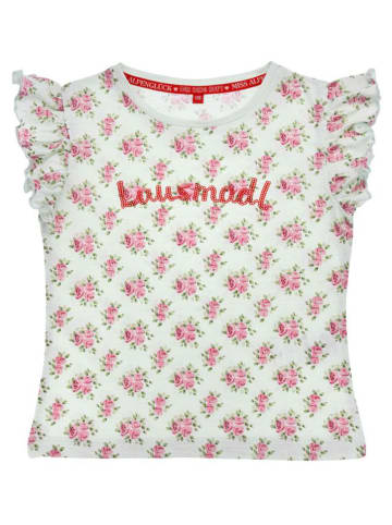 Bondi Trachtenshirt 'Rosenallover' in Grün/ Rosa