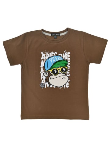 Bondi Shirt 'Awesome' in Braun