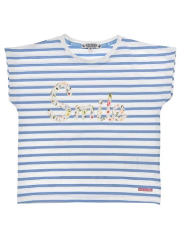 Bondi Shirt 'Smile' in Weiß/ Blau