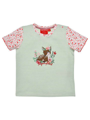 Bondi Trachtenshirt 'Bambi' in Grün/ Rot/ Weiß