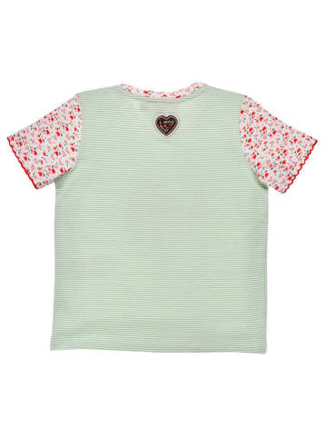 Bondi Trachtenshirt 'Bambi' in Grün/ Rot/ Weiß