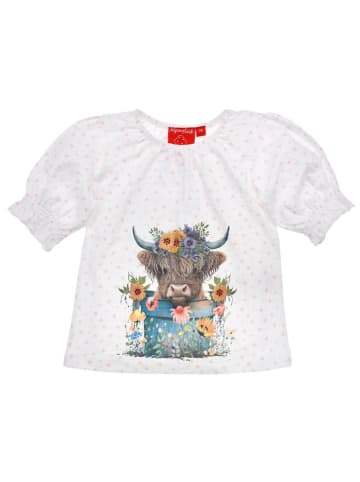 Bondi Trachtenshirt 'kleiner Bulle' in Weiß