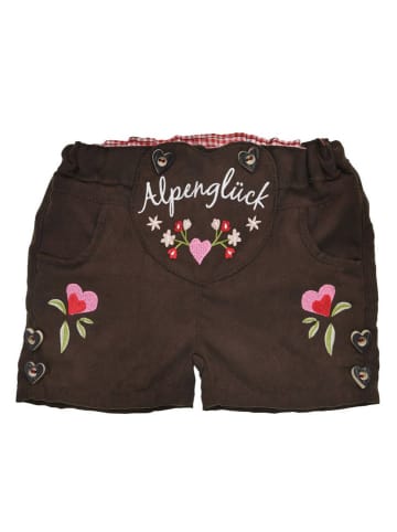 Bondi Trachtenshorts 'Alpenglück' in Braun