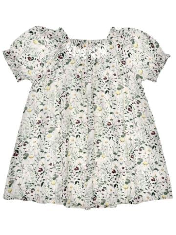 Bondi Kleid 'Blätterallover' in Creme/ Grün/ Gelb