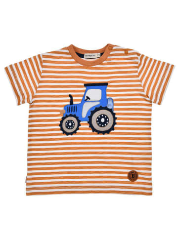 Bondi Shirt 'Traktor' in Weiß/ Orange