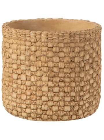 J Line Übertopf "Gewoben L'' in Beige - (H)15,5 x Ø 18 cm