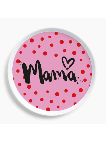 ppd Dessertteller "Formart Mama" in Rosa/ Rot - Ø 21 cm