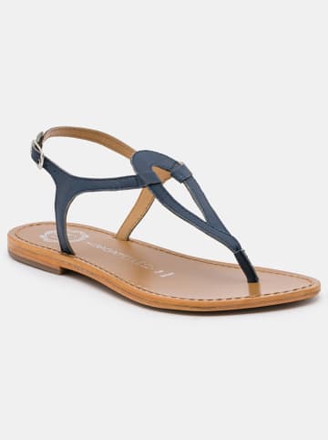 Les BAGATELLES Leder-Zehensandalen "Malabia" in Dunkelblau