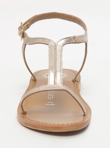 Les BAGATELLES Leren sandalen "Loria" goudkleurig