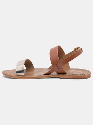 Les BAGATELLES Leren sandalen "Bronx" lichtbruin/goudkleurig