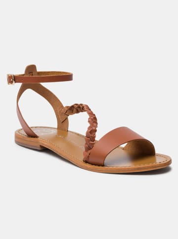 Les BAGATELLES Leder-Sandalen "Belgrade" in Hellbraun