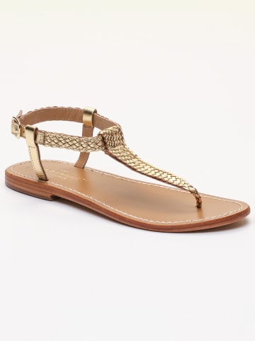 Les BAGATELLES Leder-Zehensandalen "Cleveland" in Gold