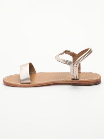 Les BAGATELLES Leder-Sandalen "Alaia" in Silber