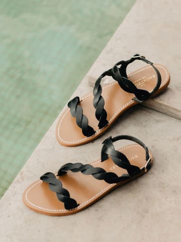 Les BAGATELLES Leder-Sandalen "Arianna" in Schwarz