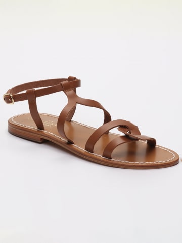 Les BAGATELLES Leder-Sandalen "Grace" in Hellbraun