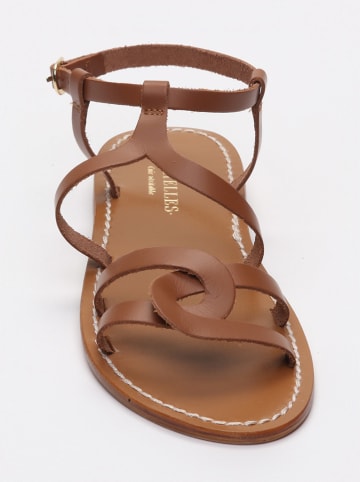 Les BAGATELLES Leder-Sandalen "Grace" in Hellbraun