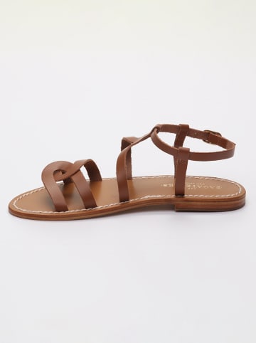 Les BAGATELLES Leder-Sandalen "Grace" in Hellbraun