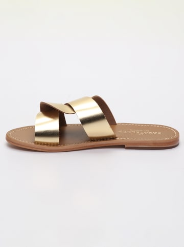 Les BAGATELLES Leder-Pantoletten "Aditri" in Gold