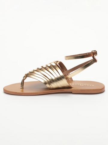 Les BAGATELLES Leren teensandalen "Chandalini" goudkleurig