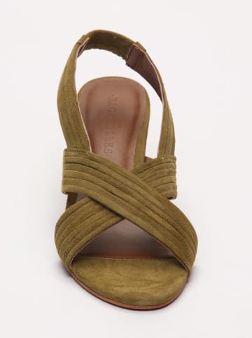 Les BAGATELLES Leren haksandalen "Isi" kaki