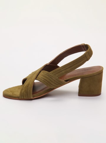 Les BAGATELLES Leren haksandalen "Isi" kaki