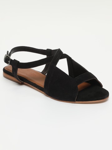 Les BAGATELLES Leder-Sandalen "Loberia" in Schwarz