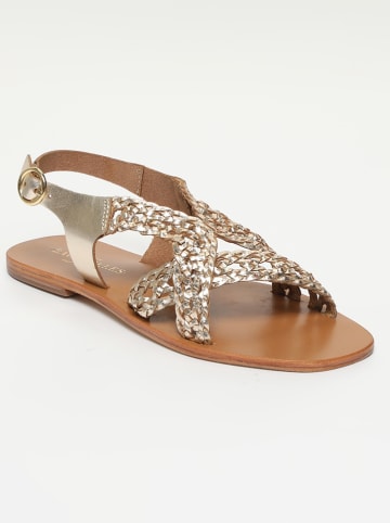 Les BAGATELLES Leren sandalen "Nahuel" goudkleurig