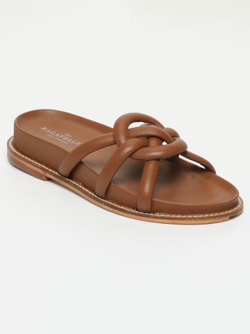 Les BAGATELLES Leren slippers "Pelicura" lichtbruin