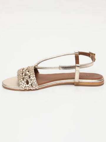 Les BAGATELLES Leren sandalen "Medanos" goudkleurig