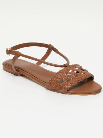 Les BAGATELLES Leder-Sandalen "Medanos" in Hellbraun
