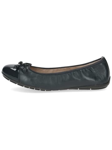 Caprice Leren ballerina's donkerblauw