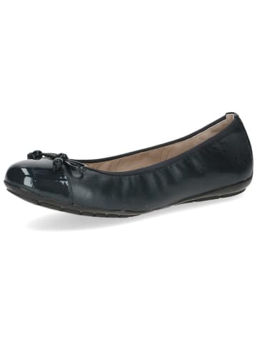 Caprice Leder-Ballerinas in Dunkelblau