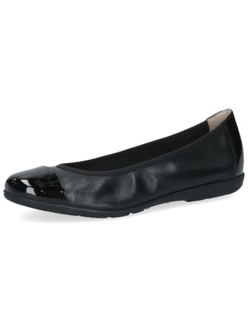 Caprice Leder-Ballerinas in Schwarz