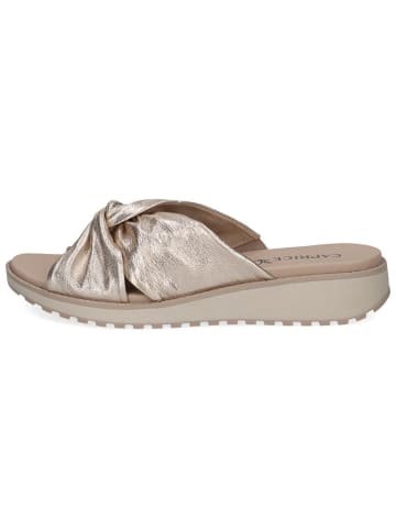 Caprice Leren slippers goudkleurig