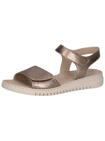 Caprice Leren sleehaksandalen taupe