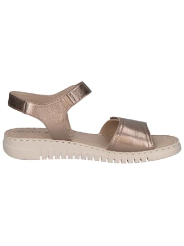 Caprice Leren sleehaksandalen taupe
