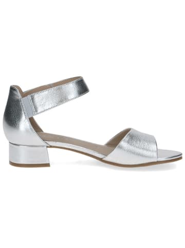 Caprice Leren haksandalen zilverkleurig