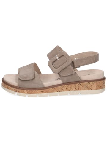 Caprice Leren sleehaksandalen beige