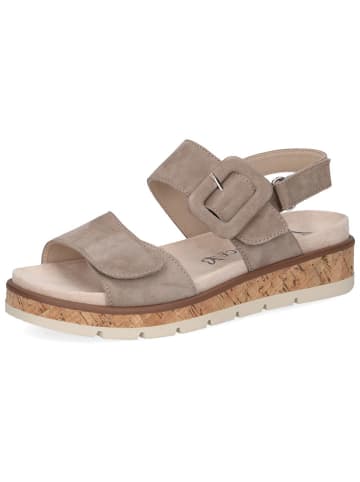 Caprice Leren sleehaksandalen beige